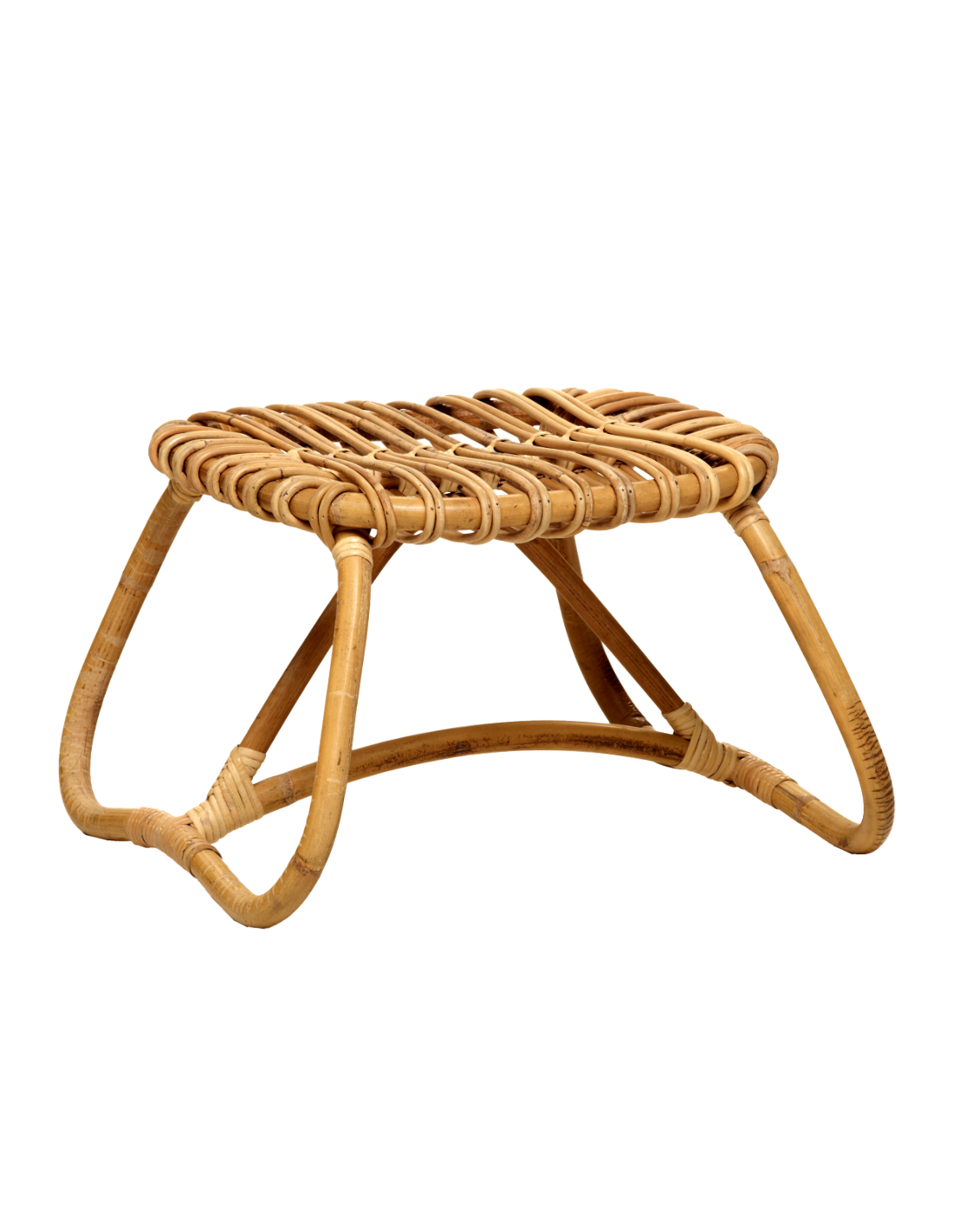 Small wicker footstool deals