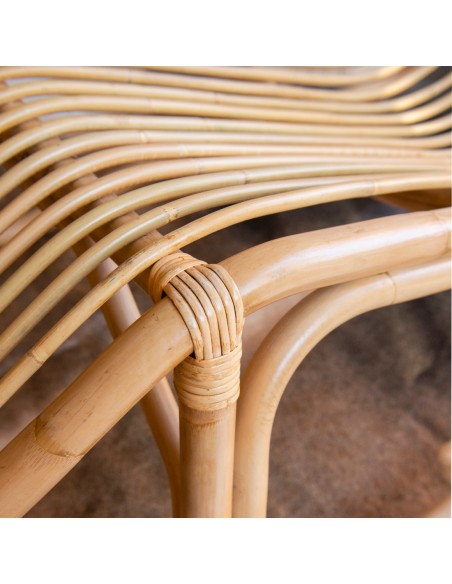 Chaise longue rotin naturel Baia zoom ligature