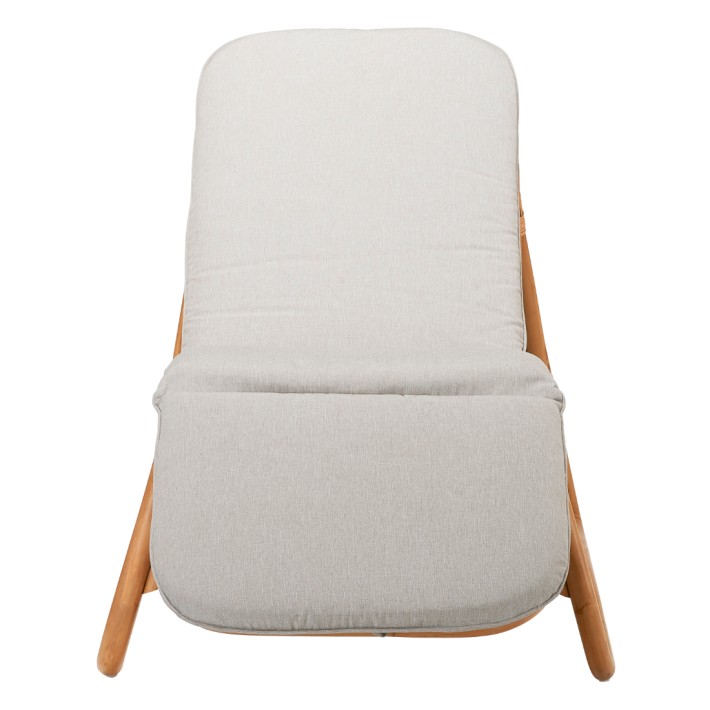 Coussin pour chaise longue rotin naturel Baia vue de face