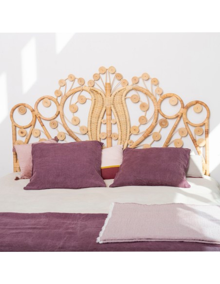 Ambiance tête de lit rotin naturel MAHARAJA