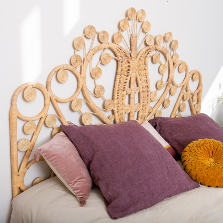 Natural rattan headboard Maharaja