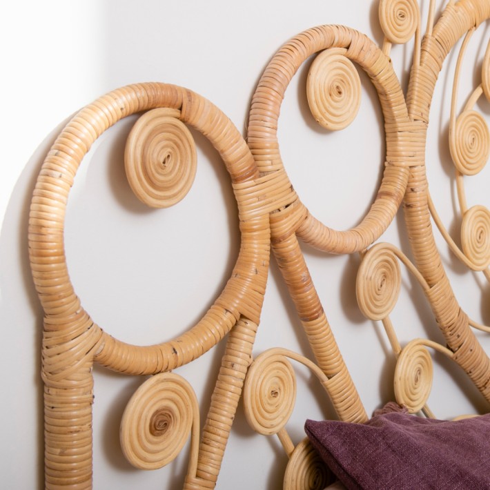 Natural rattan headboard Maharaja
