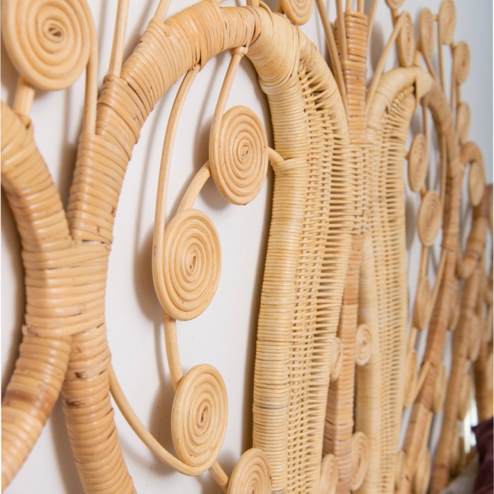 Natural rattan headboard Maharaja