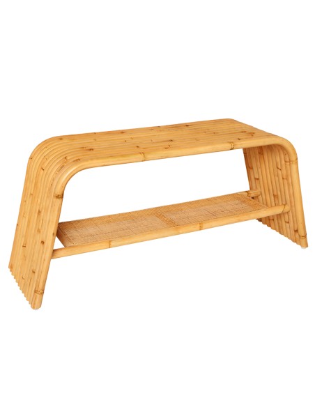 Banc Riviera en rotin naturel de chez Kok Maison