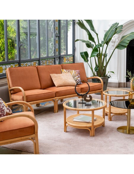 Ambiance canapé en rotin 3 places collection Riviera par kok maison Ambiance canapé en rotin 3 places collection Riviera par kok maison