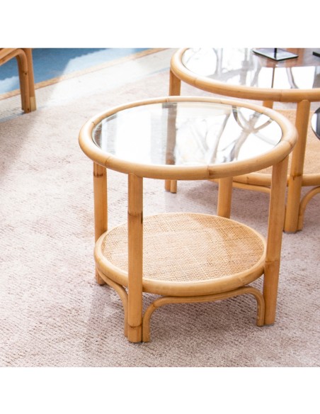 Ambiance table basse en rotin 50cm collection Riviera par Kok maison Ambiance table basse en rotin 50cm collection Riviera par Kok maison