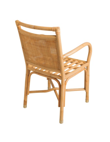 Structure fauteuil de table en rotin collection Riviera par Kok maison vue de dos Structure fauteuil de table en rotin collection Riviera par Kok maison vue de dos