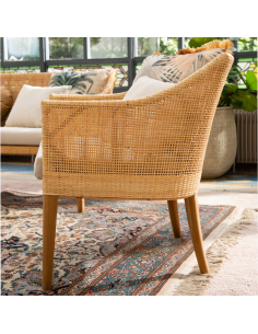 Saigon rattan and cane armchair 2
