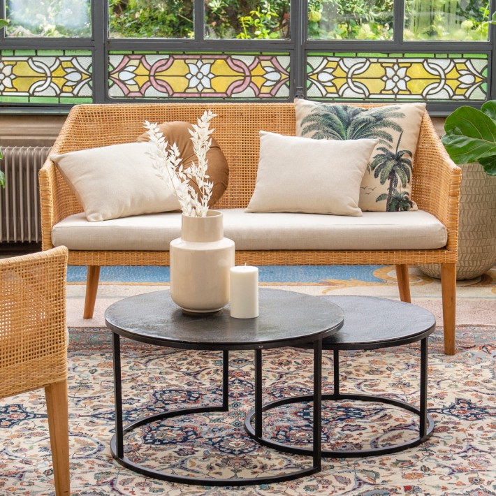 Ambiance canapé cannage rotin collection Saïgon par Kok maison