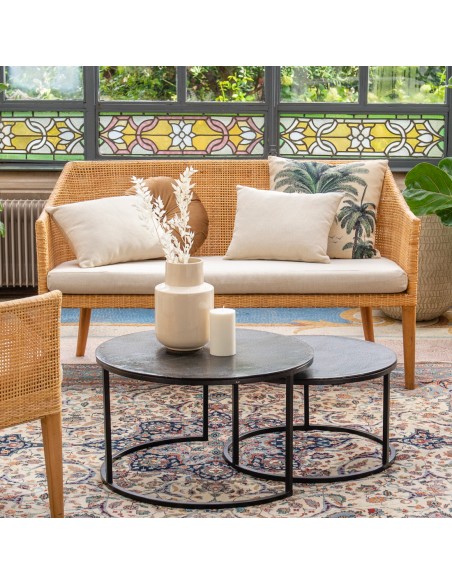 Ambiance canapé cannage rotin collection Saïgon par Kok maison