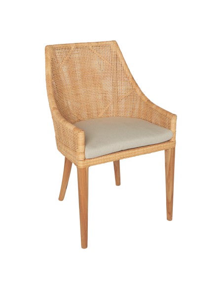 Table armchair in rattan, Saigon collection