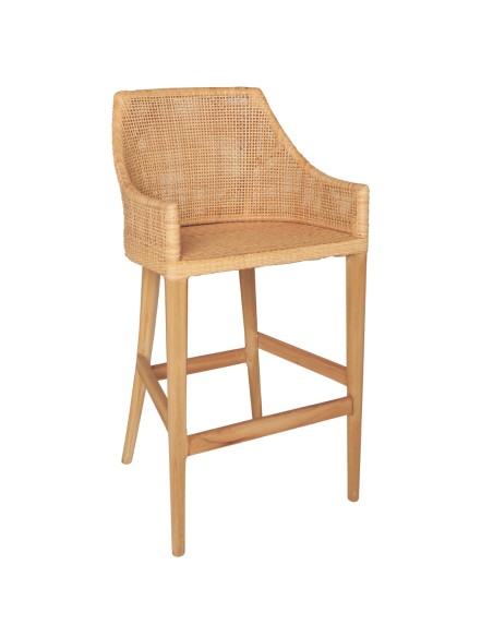 Tabouret de bar en rotin collection Saïgon par Kok maison