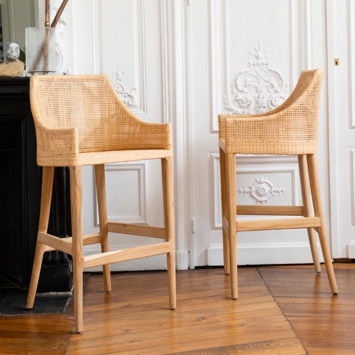 Bar stools from the Saigon collection in a different setting