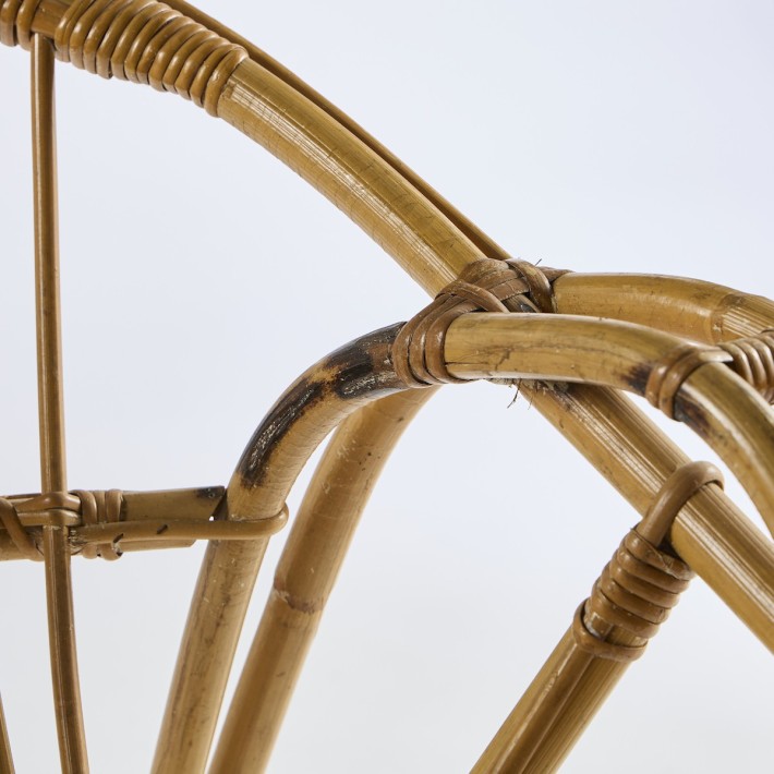 Fauteuil rotin coquille Vintage PU007