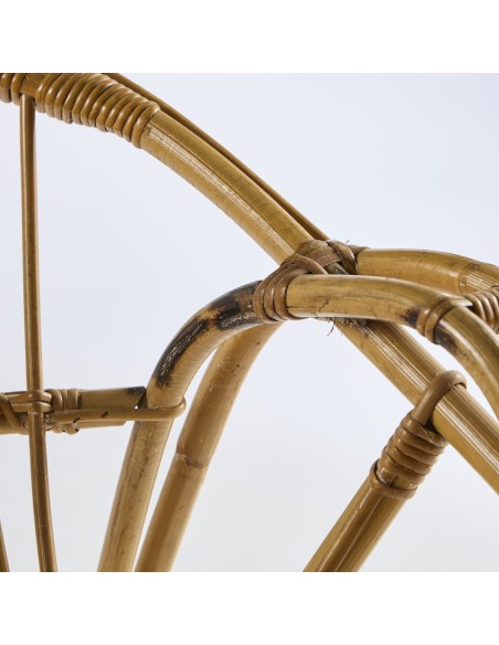 Fauteuil rotin coquille Vintage PU007