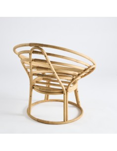 Fauteuil rotin cerceaux Vintage PU013 2