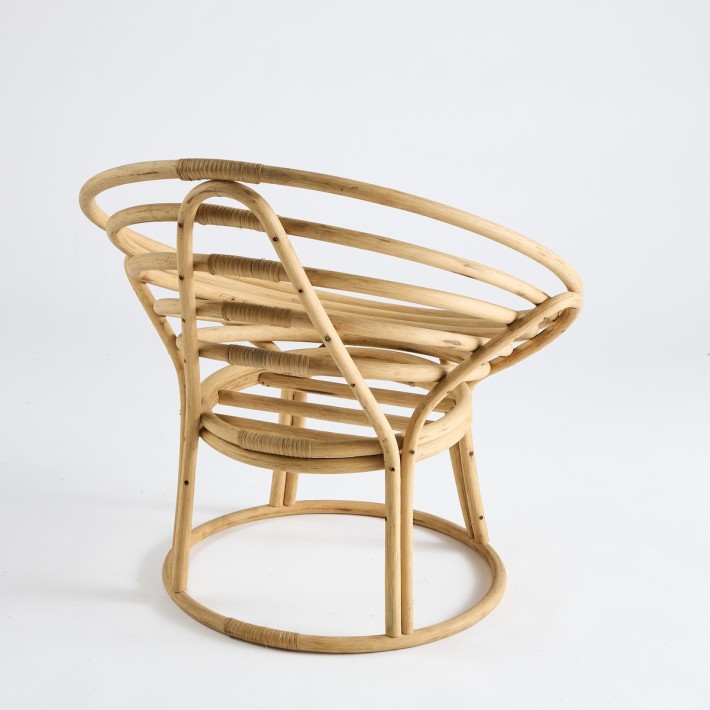 Vintage rattan armchair with hoops PU013