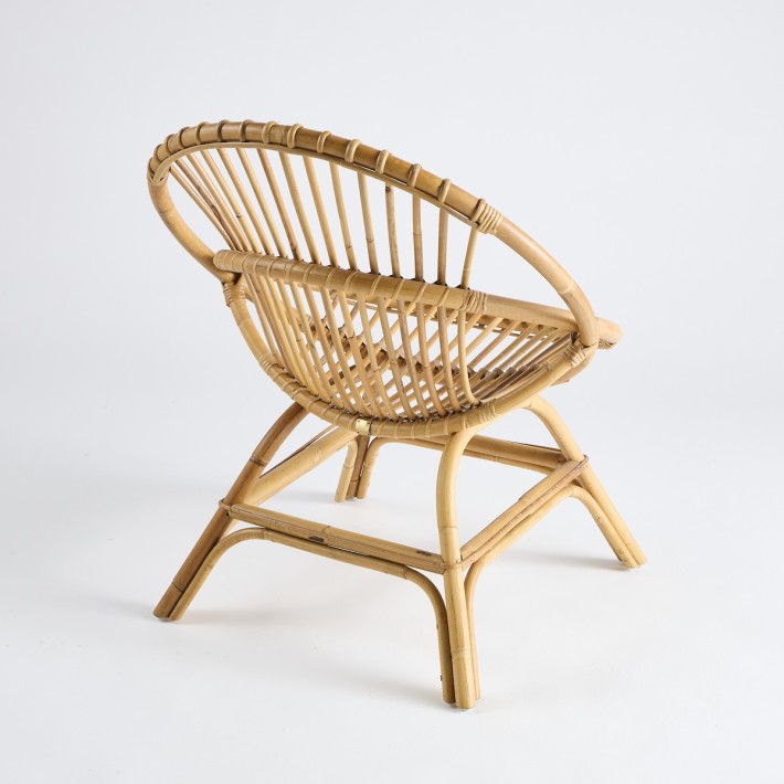 Vintage rattan coquille armchair PU014