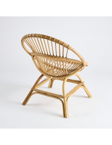 Vintage rattan coquille armchair PU014