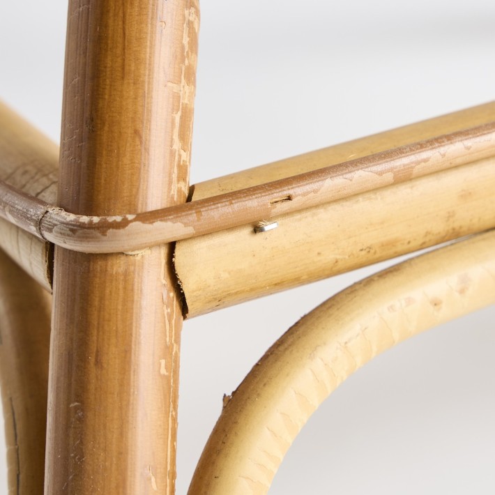 Vintage rattan coquille armchair PU014