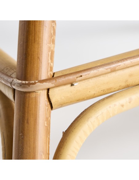 Vintage rattan coquille armchair PU014