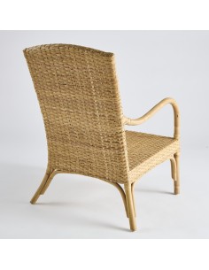 High-back woven rattan armchair PU027 2