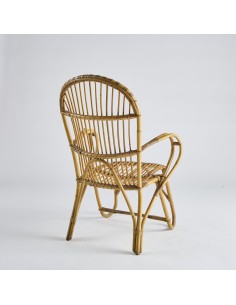Fauteuil rotin Vintage avec accoudoirs PU029 2