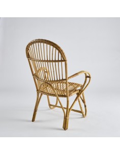 Vintage rattan armchair with armrests PU030 2