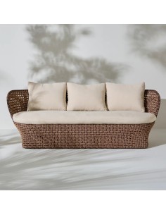 Front view of the TALI outdoor sofa