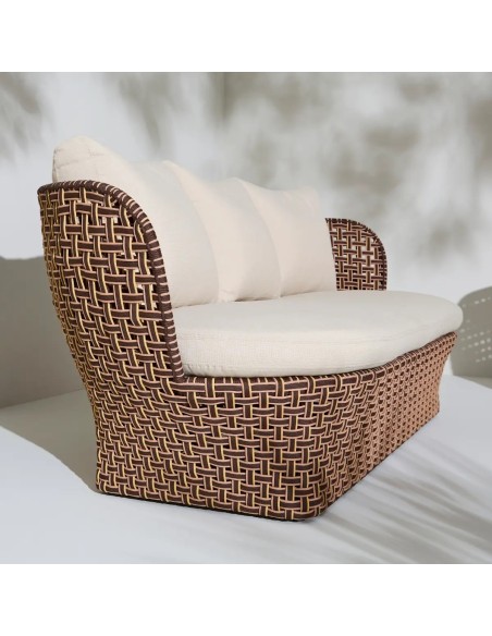 View 3/4 of the outdoor sofa from the TALI collection View 3/4 of the outdoor sofa from the TALI collection