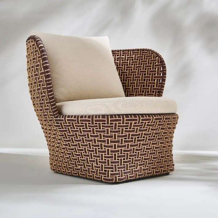 Vue 3/4 fauteuil extérieur TALI