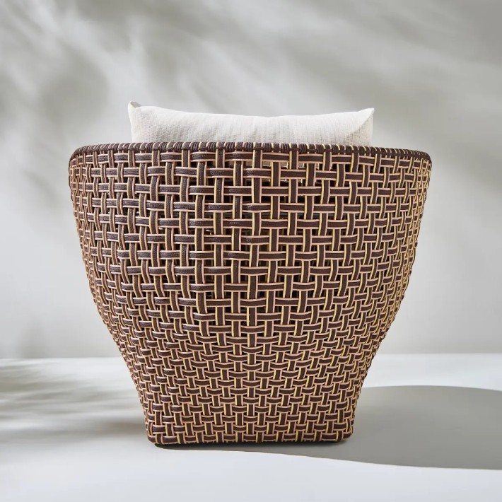 Vue de dos fauteuil extérieur TALI