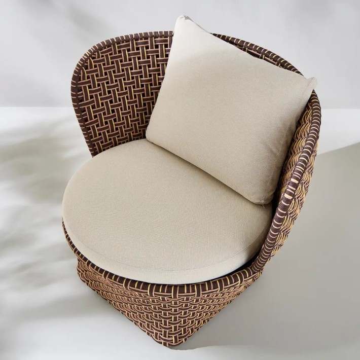 Top view of TALI outdoor armchair
