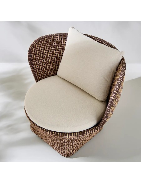 Vue de dessus fauteuil extérieur TALI