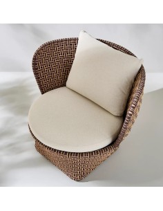 View of 3/4 TALI outdoor swivel chair 2