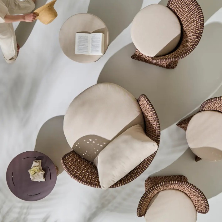 Vue de dessus assises disponibles dans la collection TALI