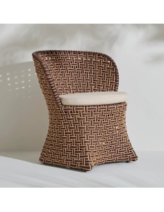 View of 3/4 TALI outdoor dining chair