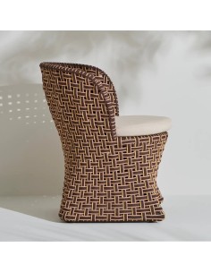 View of 3/4 TALI outdoor dining chair 2