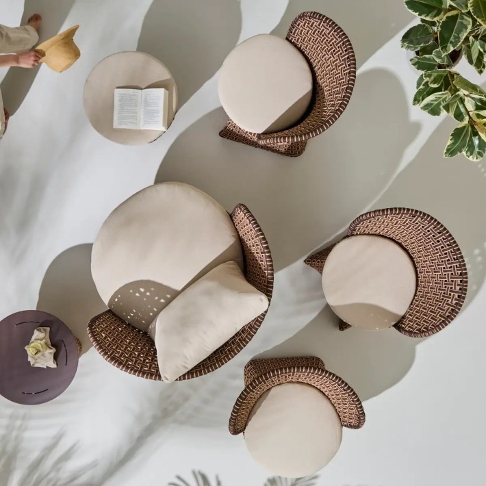 Top view of all the seats in the TALI collection