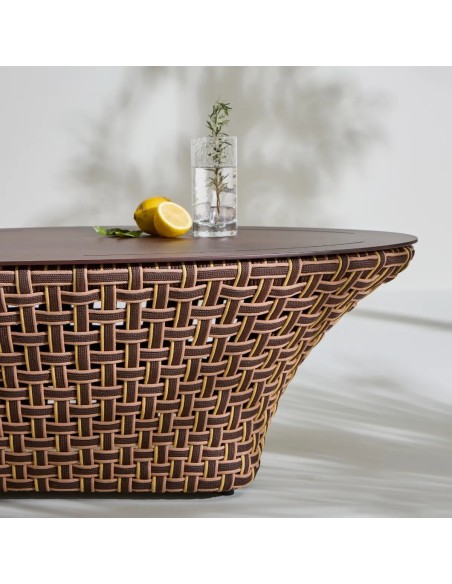 Zoom profil table basse ovale TALI