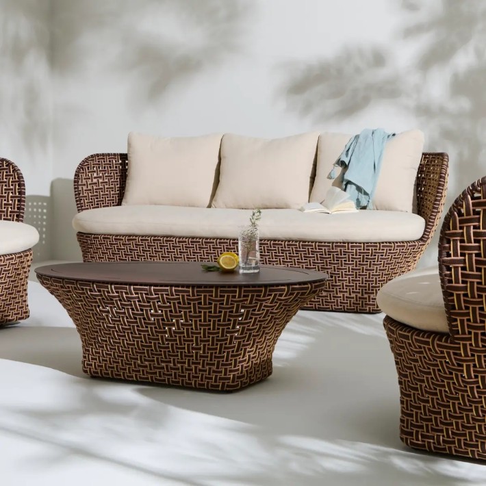 Ambiance table basse ovale TALI