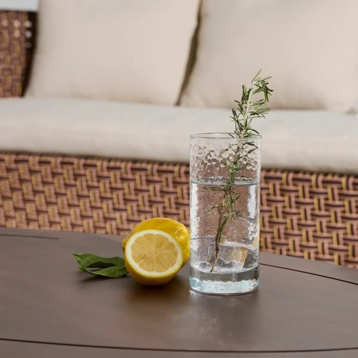 Zoom metal tray oval coffee table TALI