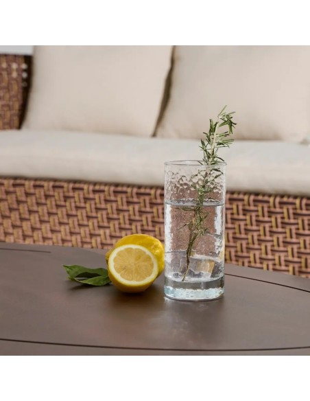 Zoom metal tray oval coffee table TALI