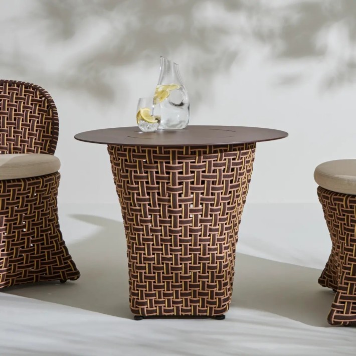 Petite table de repas extérieure ronde TALI