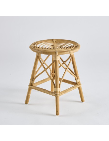 Tabouret en rotin naturel Vintage PU047