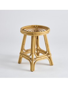 Vintage natural rattan stool PU048