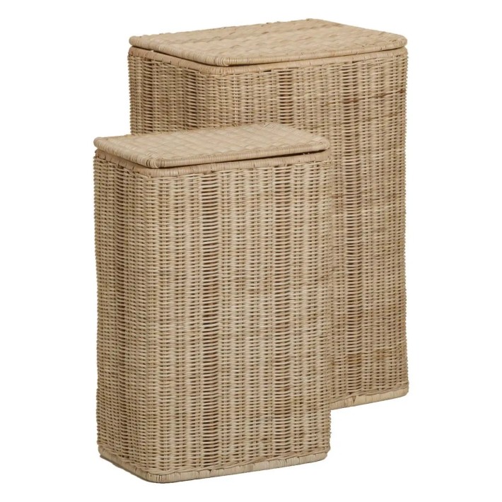 Lot de 2 paniers à linge rectangulaires