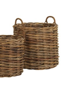 Round planter in thick rattan MEXICO large model
