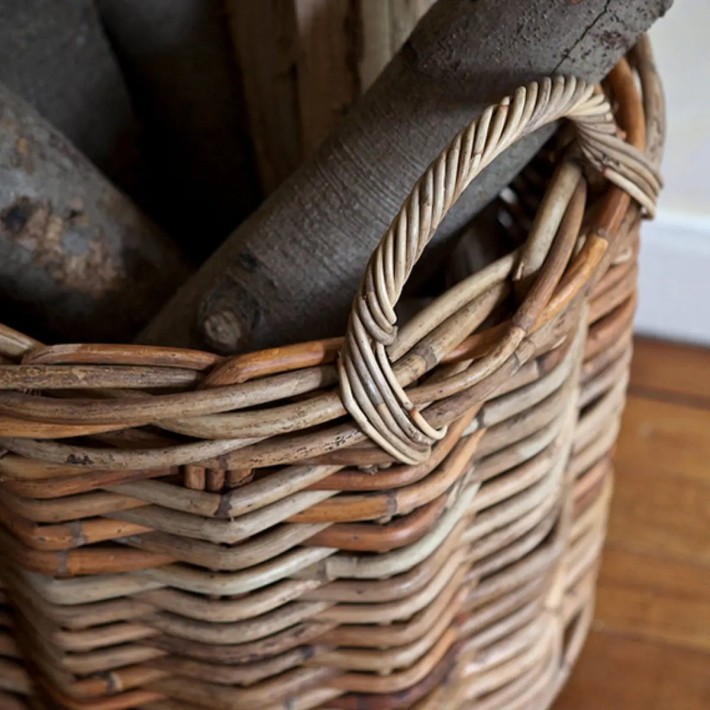 Zoom round planter in thick rattan MEXICO