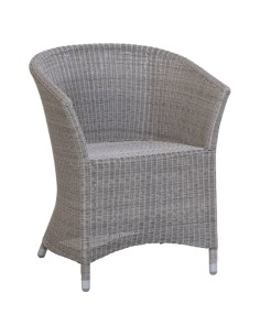Némo pebble grey woven resin garden armchair